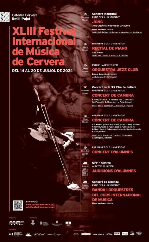   XLIII Festival Internacional de Música de Cervera