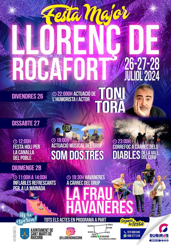 cartell Festa Major de Llorenç de Rocafort 2024