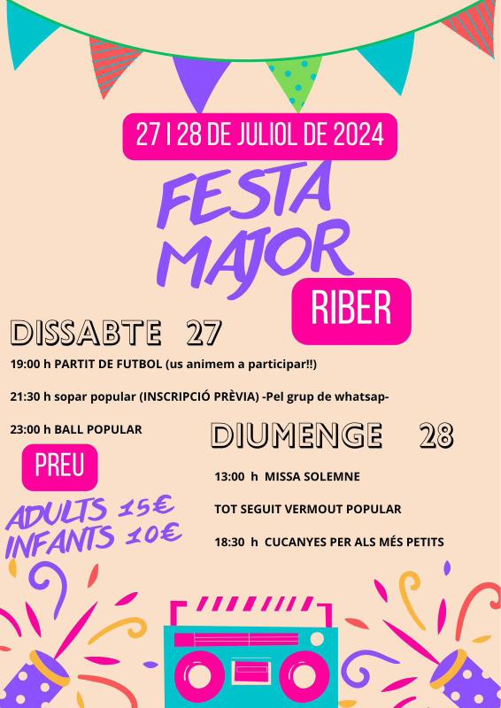 cartell Festa Major de Riber 2024