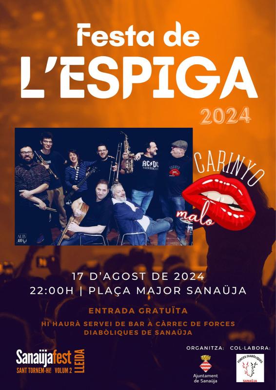 cartell festa de l'espiga Sanaüja - Sanaüja