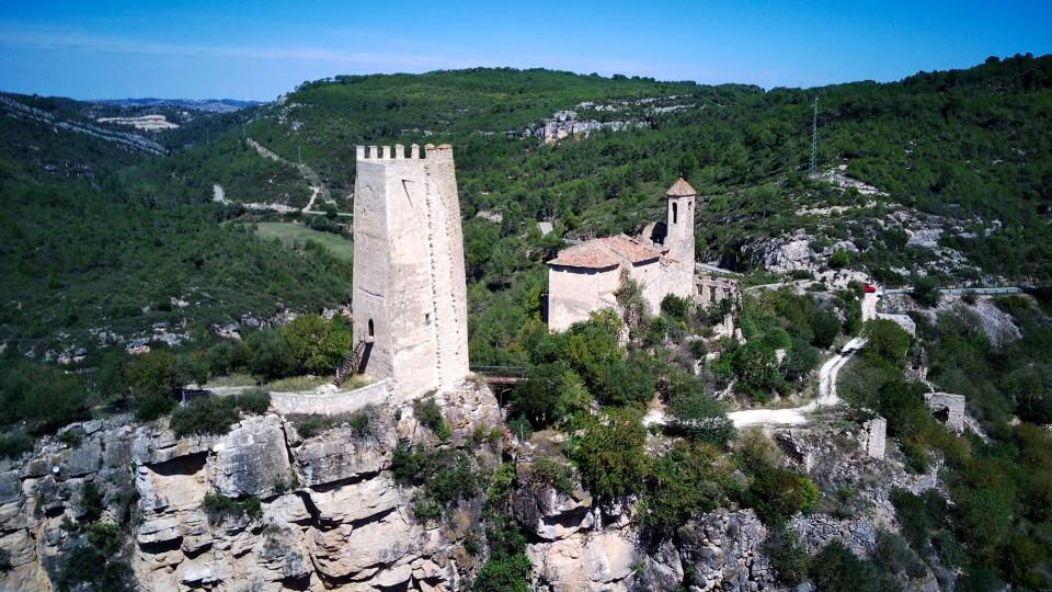 11.9.2024 Castell i església de Santa Maria  Santa Perpètua de Gaià -  Ramon Sunyer