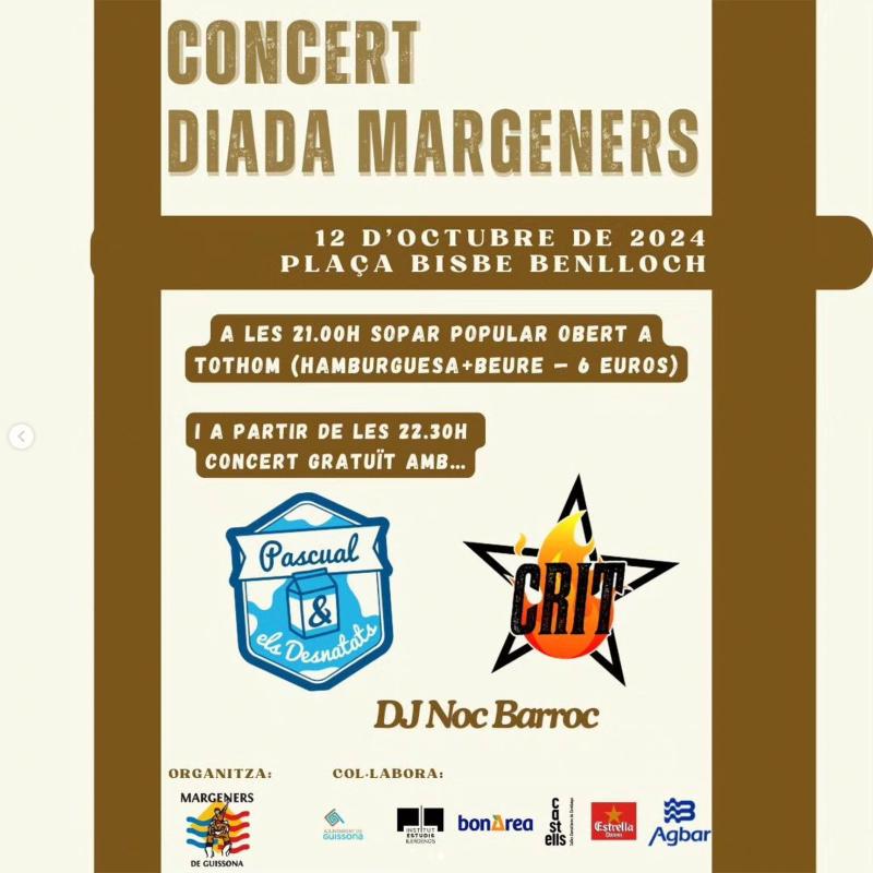 concerts Diada dels Margeners 2024 - Guissona