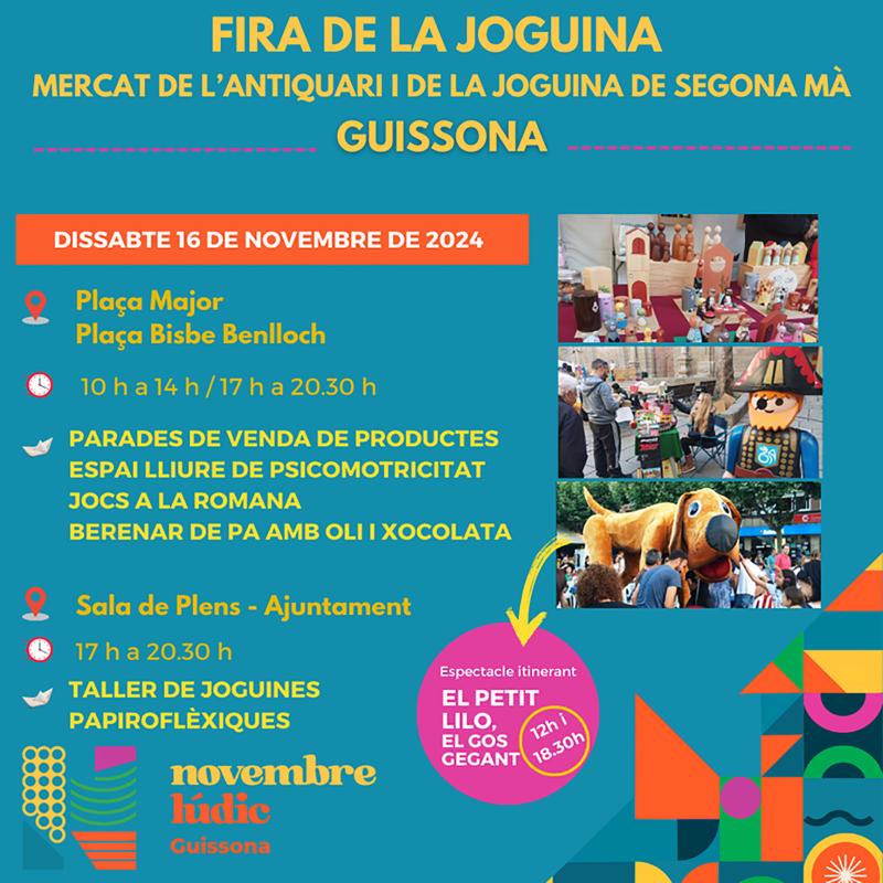 Fira de la Joguina Novembre lúdic 2024 - Guissona