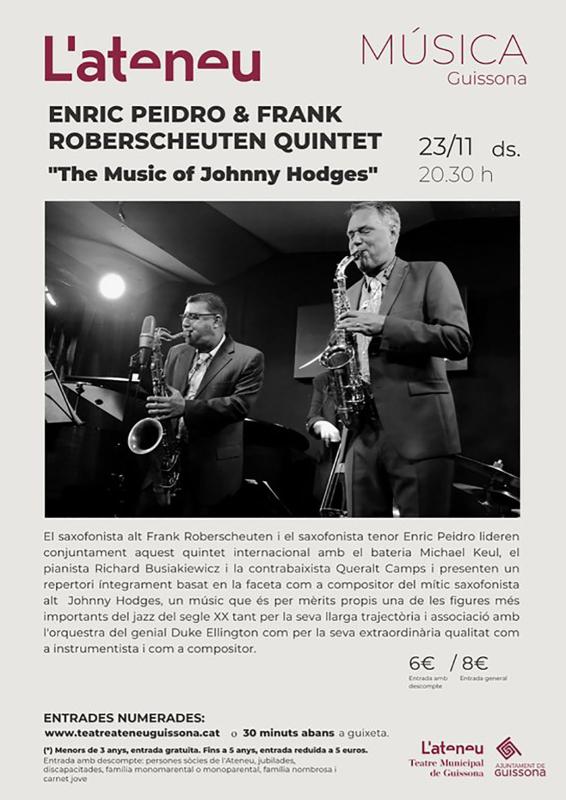  Concert de Enric Peidro & Frank Roberscheuten Quintet