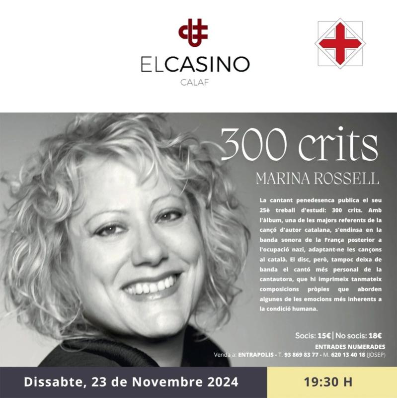  Concert '300 crits' de Marina Rossell