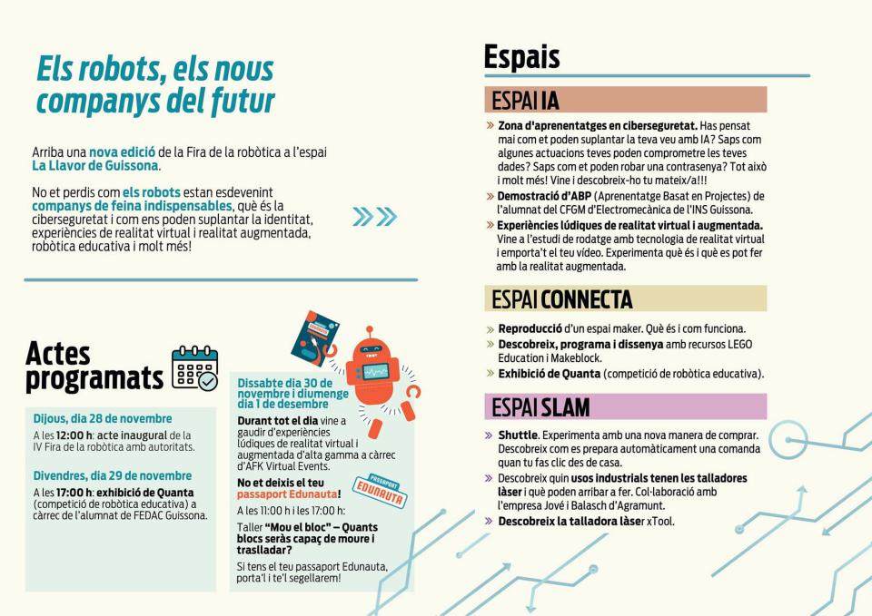 Fira Robòtica Novembre lúdic 2024 - Guissona