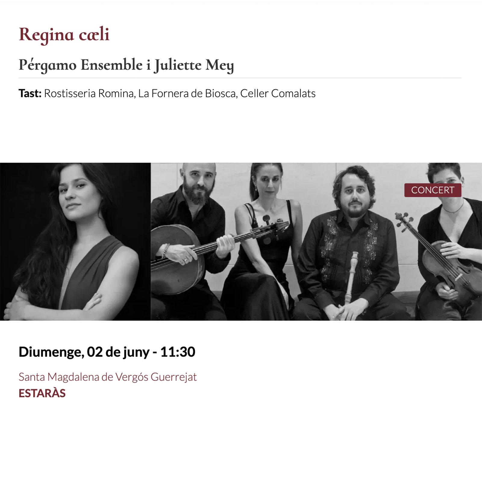 cartell Espurnes barroques concert 'Regina cæli'