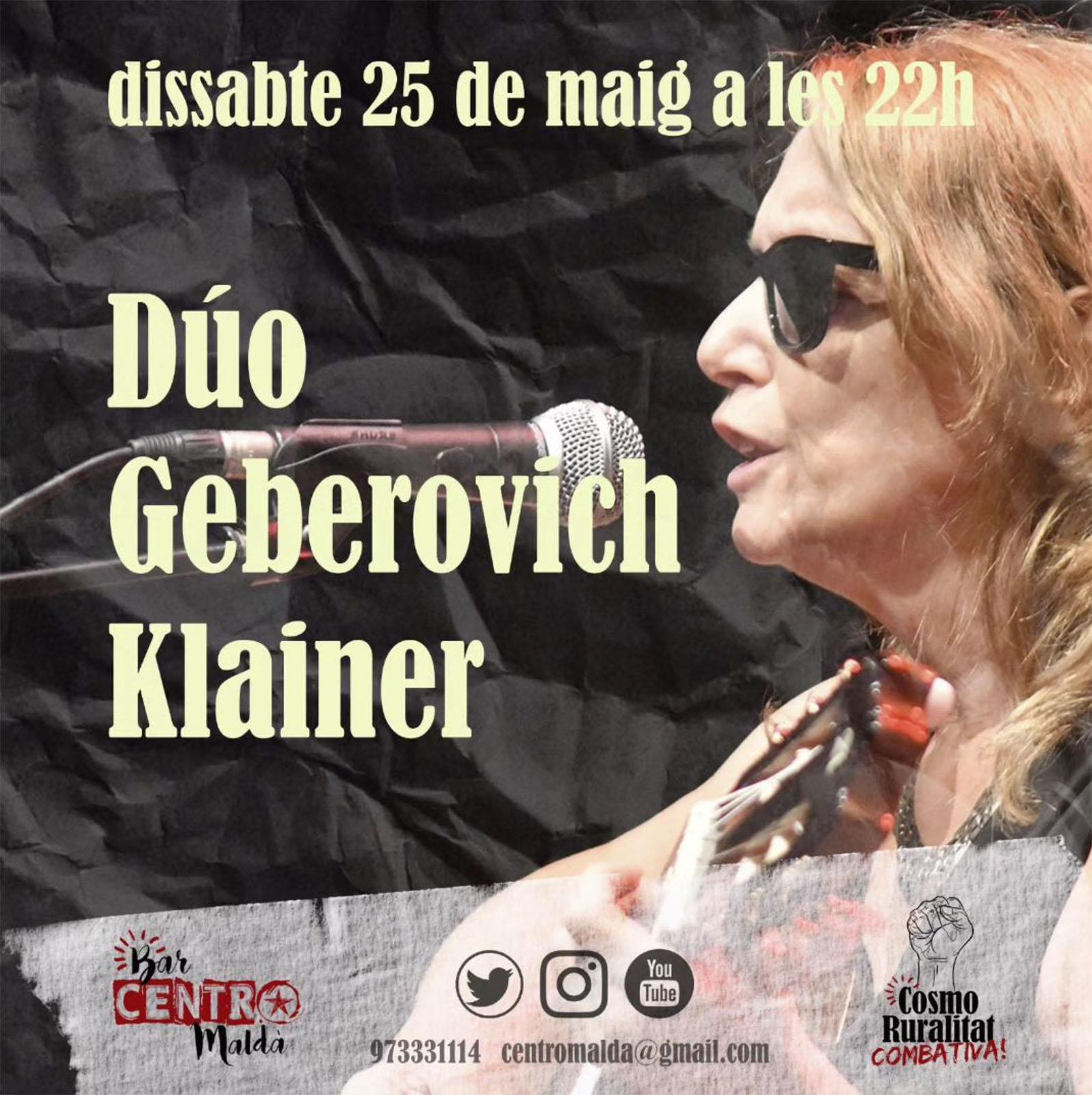 cartell Concert del duet GEBEROVICH KLAINER 