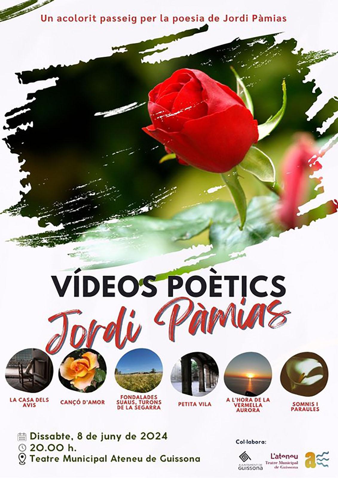 cartell Vídeos poètics Jordi Pàmias