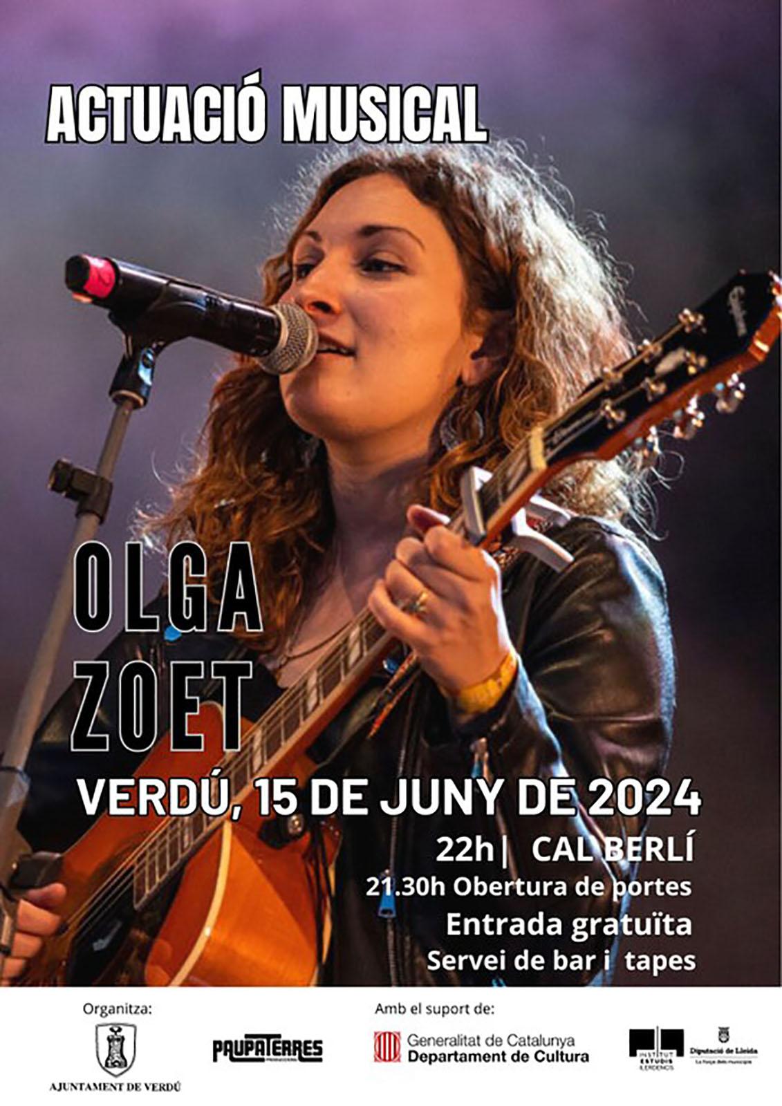 cartell Concert amb Olga Zoet