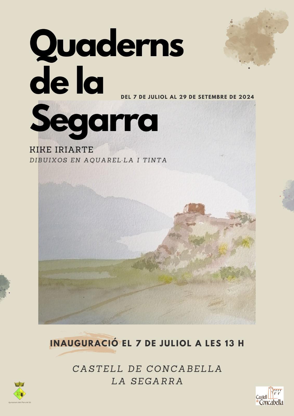 cartell Exposició aquarel·les 'Quaderns de la Segarra'