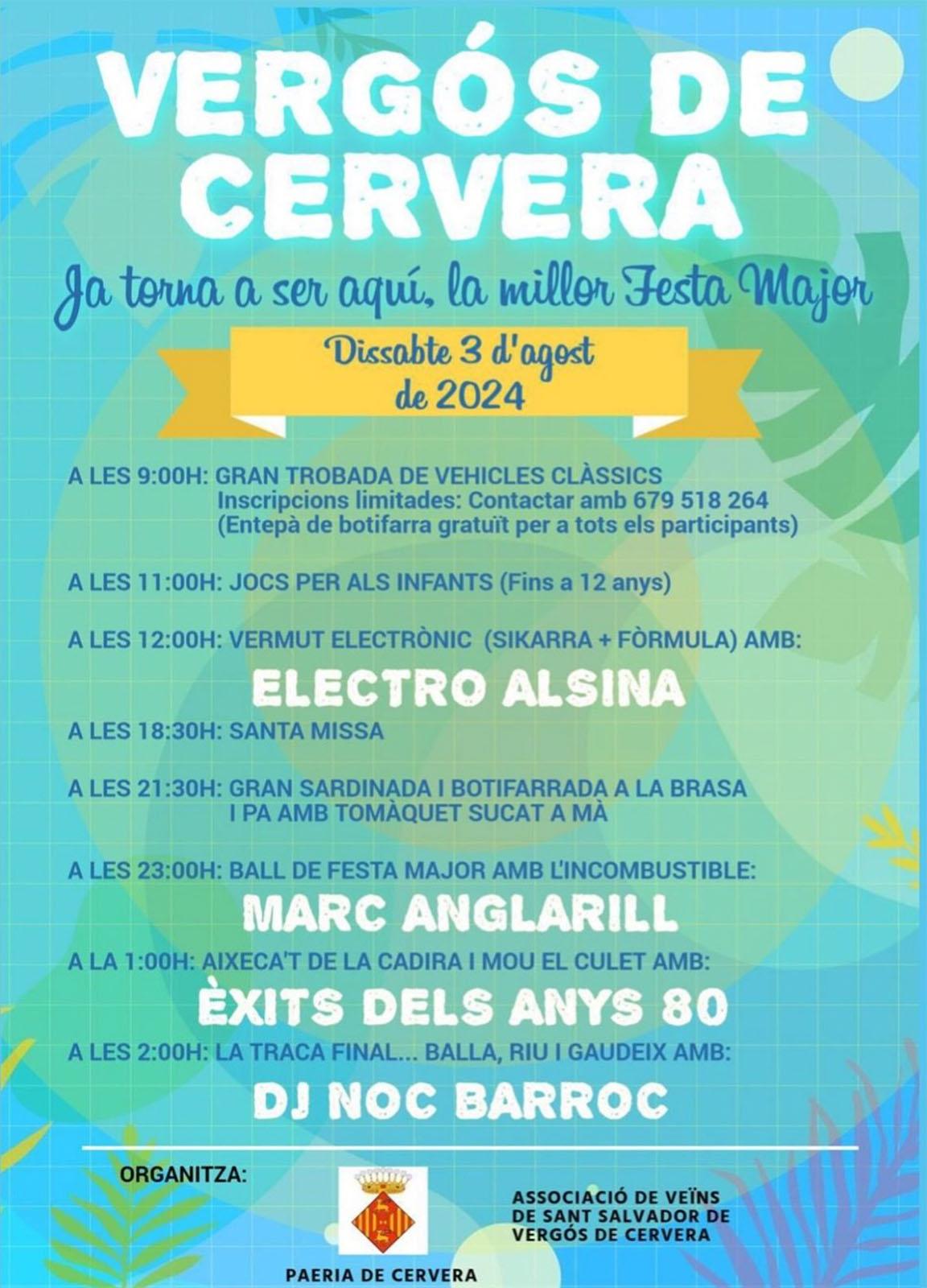 cartell Festa Major de Vergós 2024