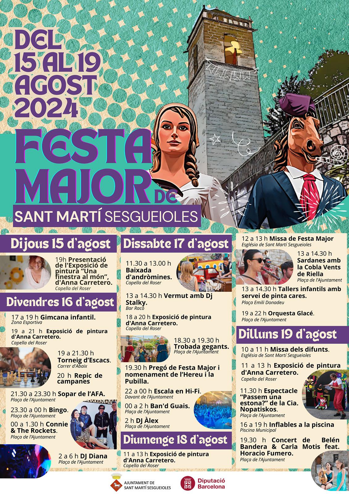 cartell Festa Major de Sant Martí Sesgueioles 2024