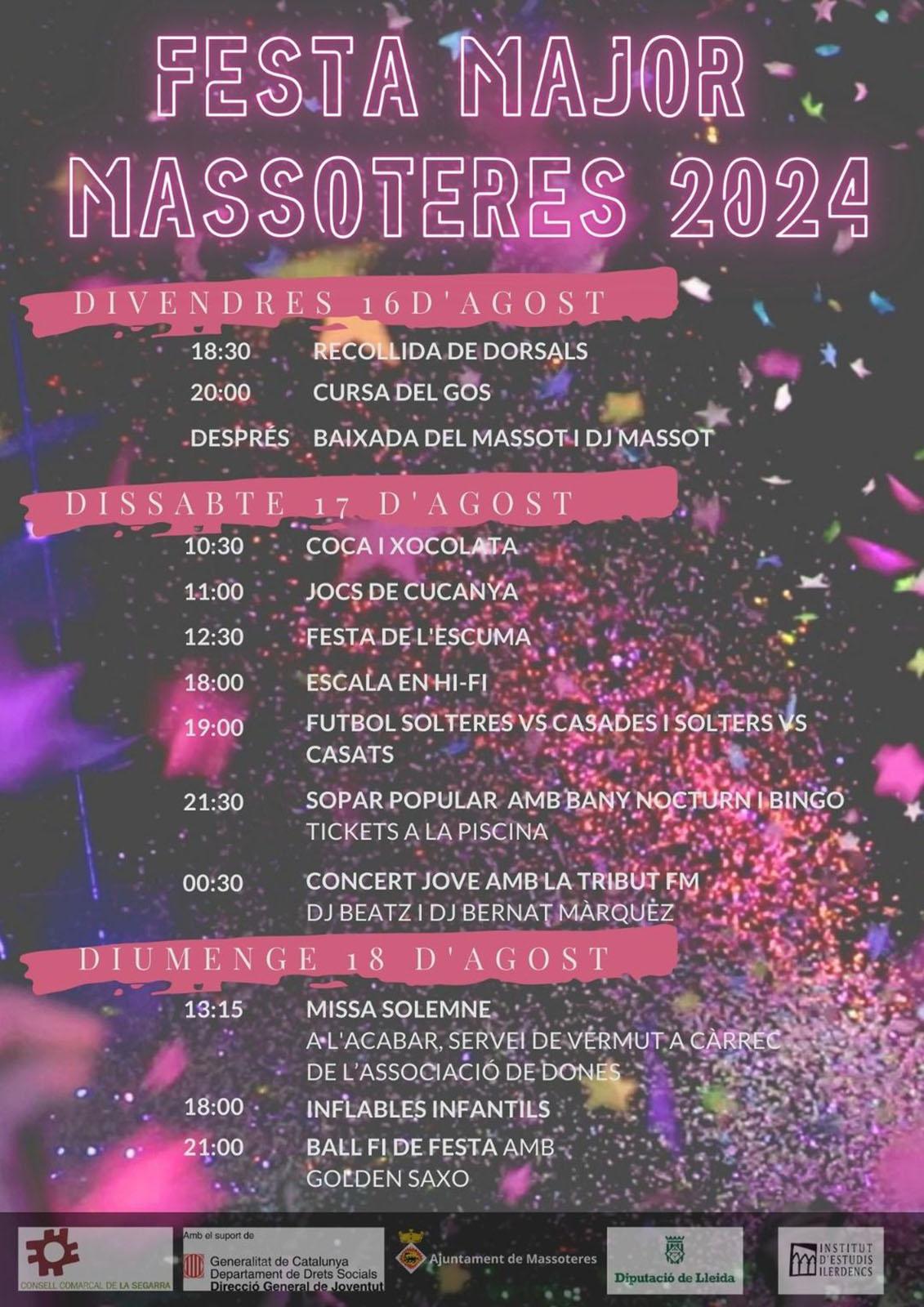 cartell Festa Major de Massoteres 2024