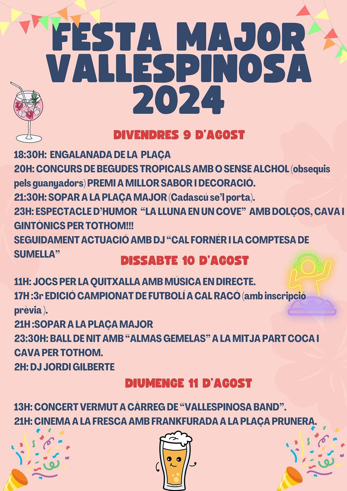 cartell Festa Major de Vallespinosa 2024