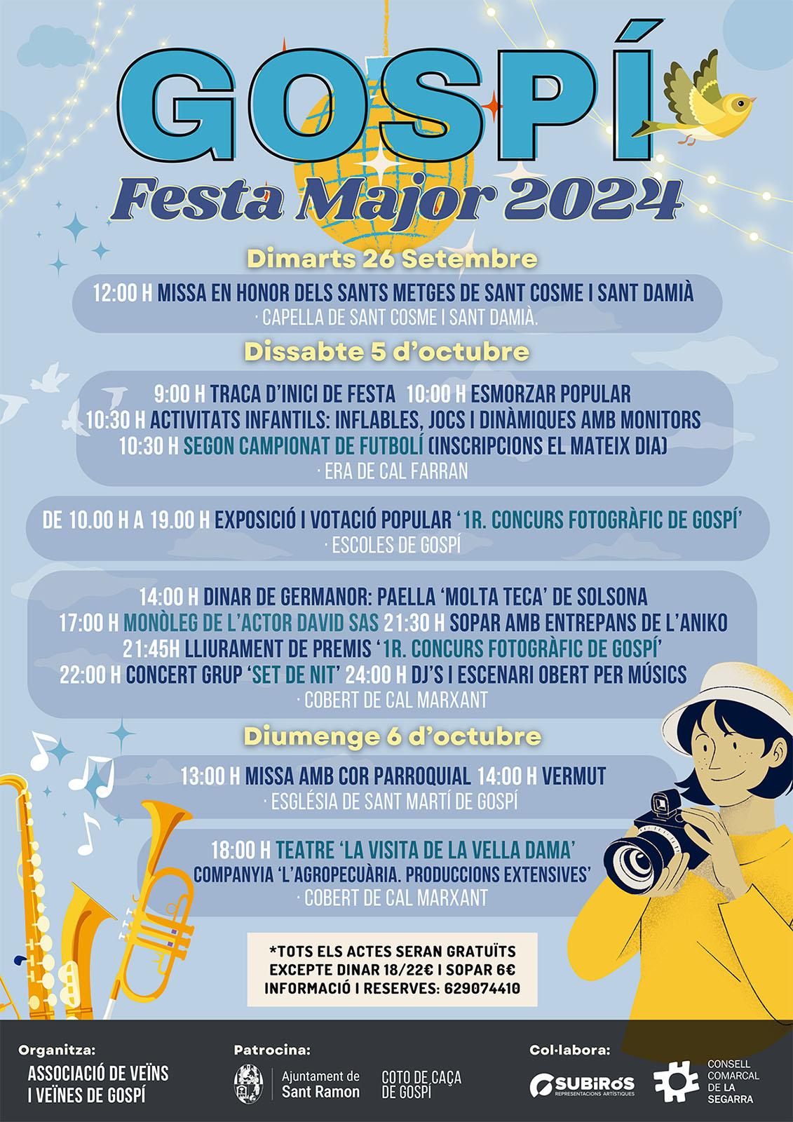 cartell Festa Major de Gospí 2024