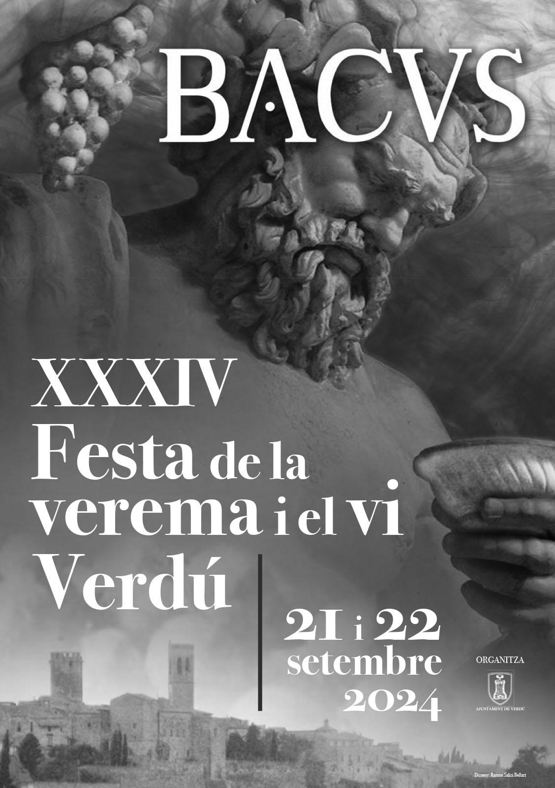 cartell 34a Festa de la Verema i el Vi Bacus Verdú