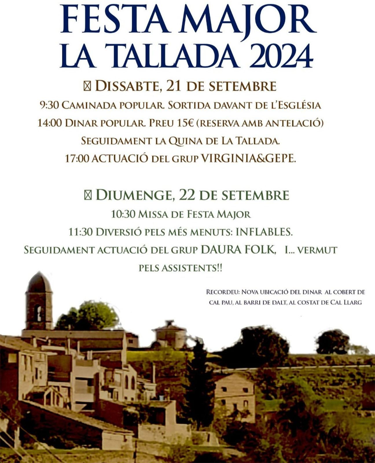 cartell Festa Major de La Tallada 2024