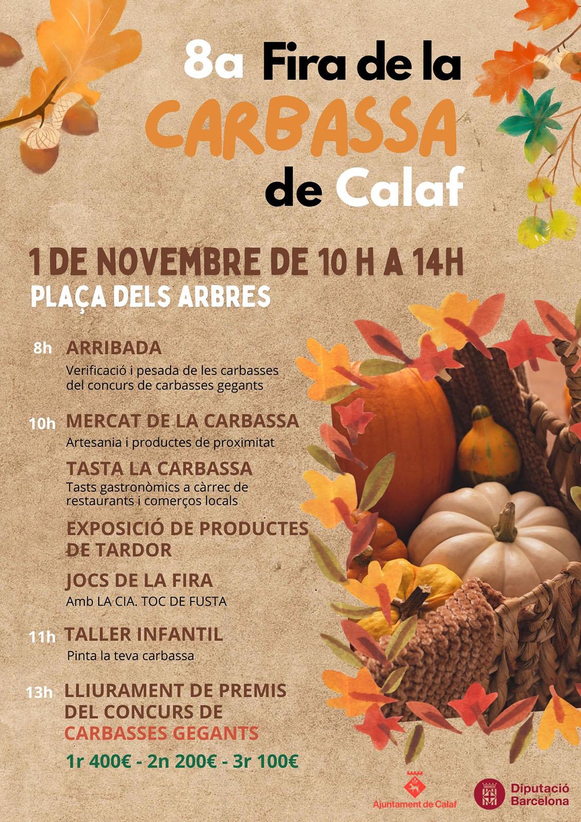 cartell Fira de la Carbassa de Calaf 2024