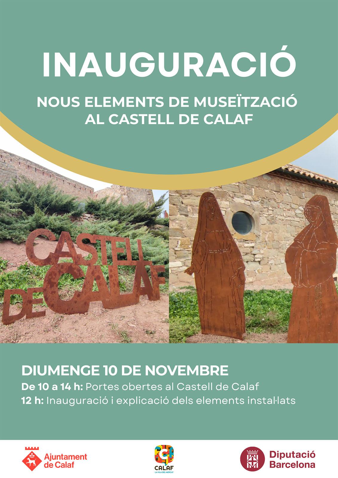 cartell Inauguració elements museïtzació del Castell de Calaf