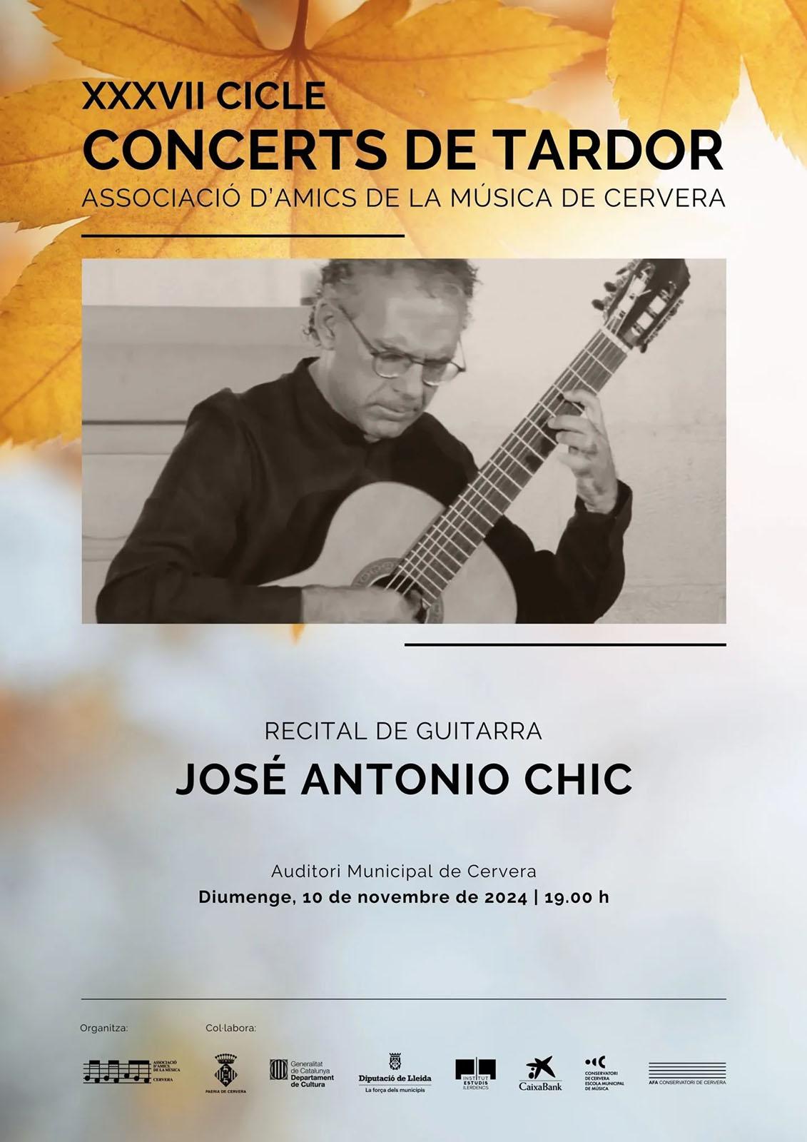 cartell Recital de guitarra de José Antonio Chic