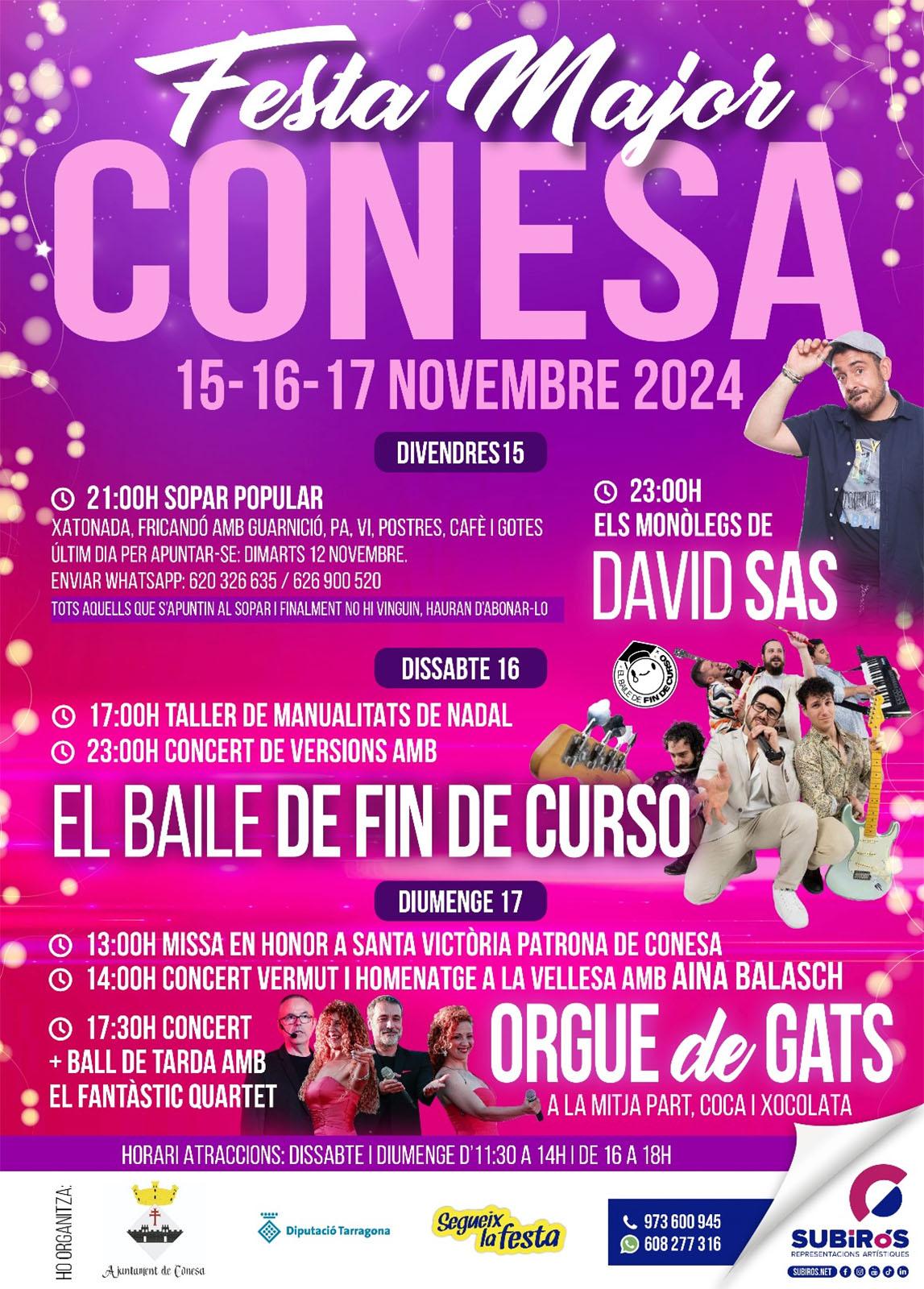 cartell Festa Major de Conesa 2024