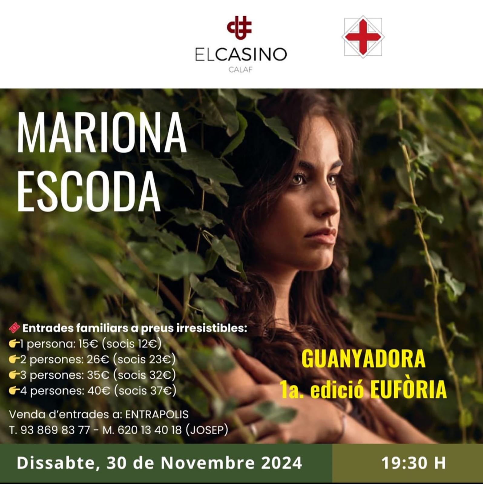 cartell Mariona Escoda en concert