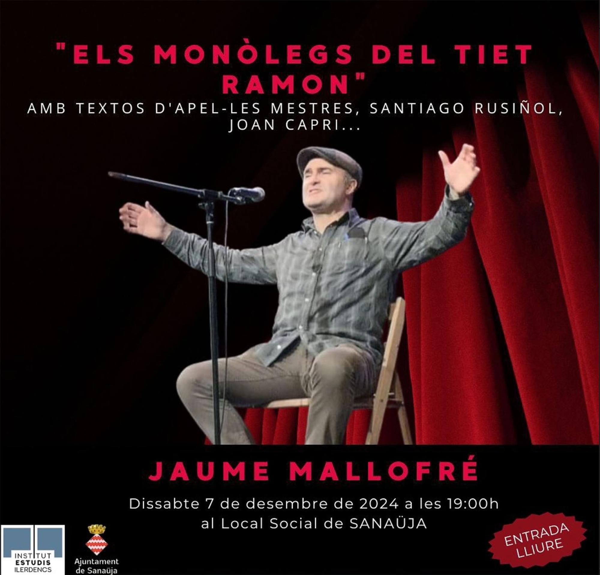 cartell Monòleg amb Jaume Mallofré