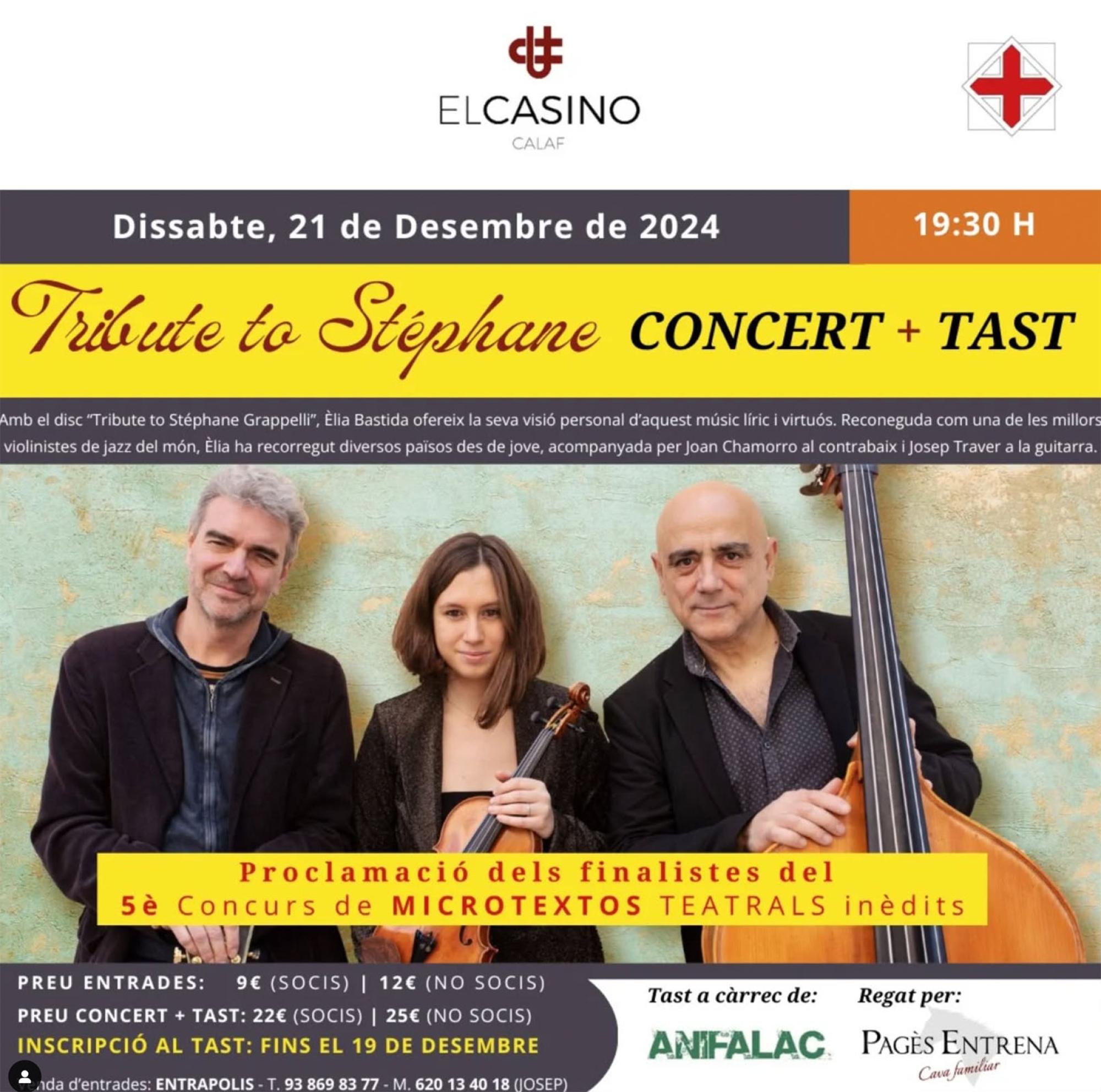 cartell Concert 'Tribute to Stéphane Grappelli'