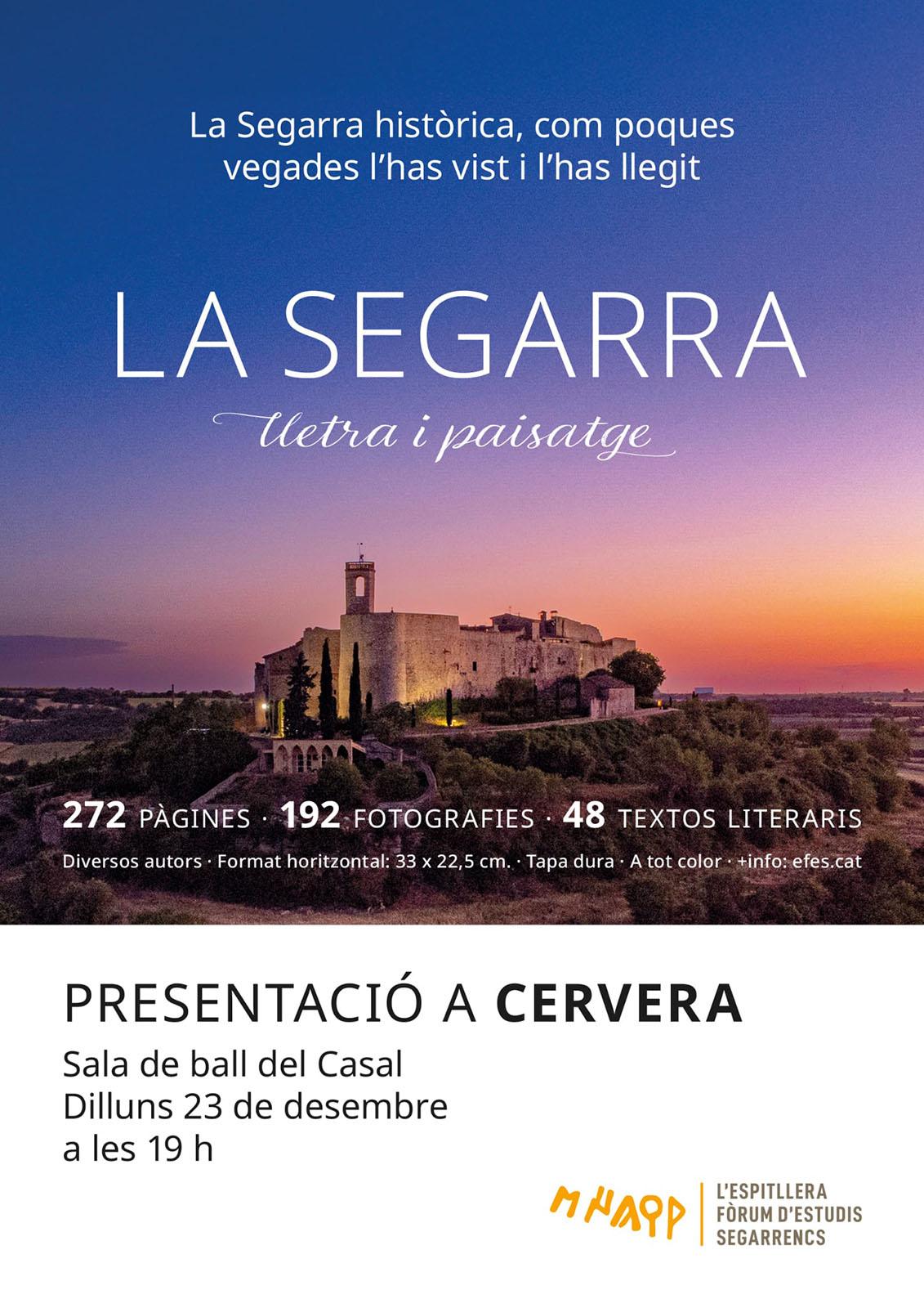 cartell Presentació llibre 'La Segarra, lletra i paisatge'