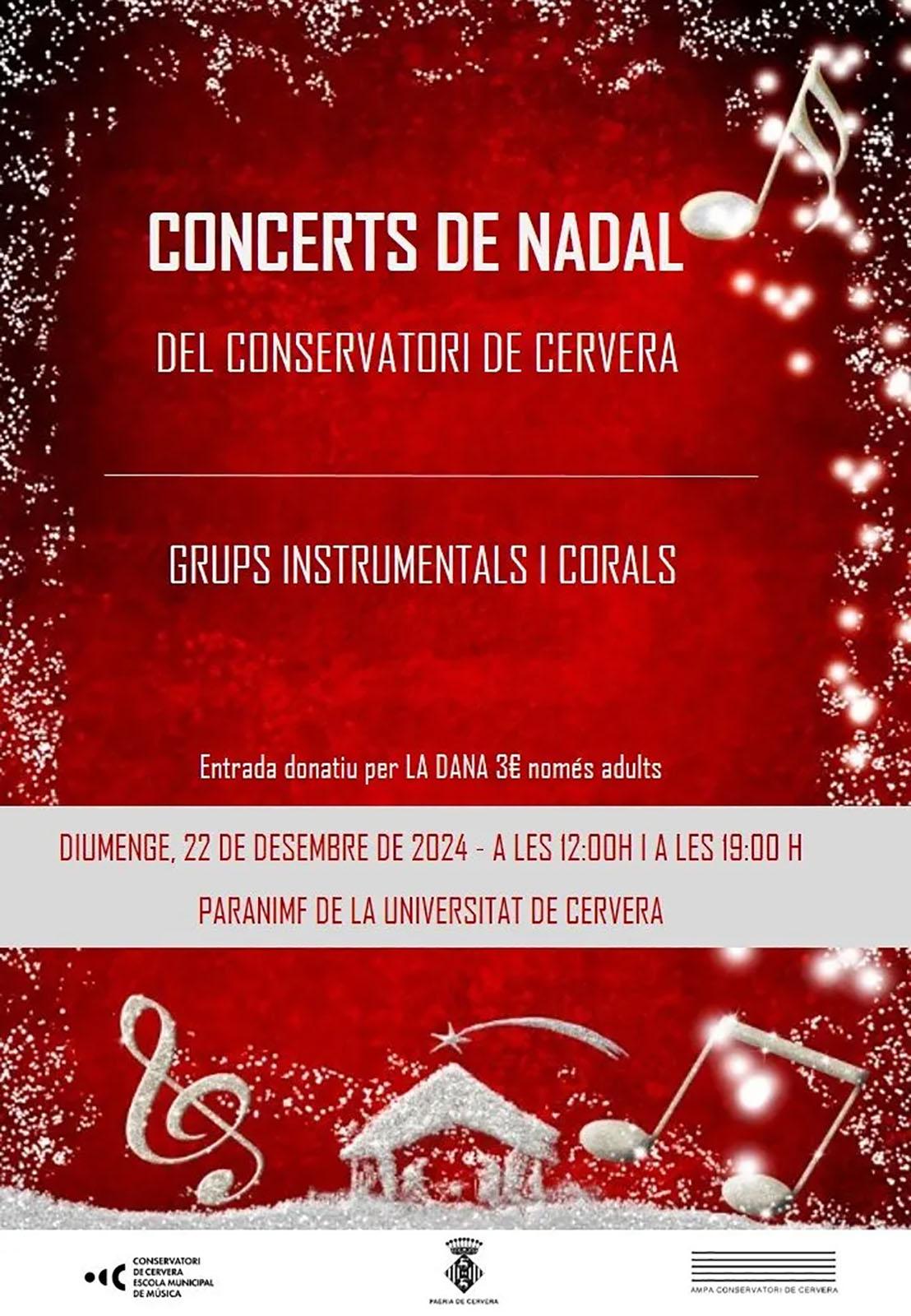 cartell Concert de Nadal del Conservatori de Cervera