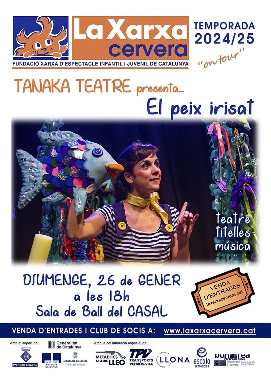 cartell Representació 'El peix irisat' de Tanaka Teatre