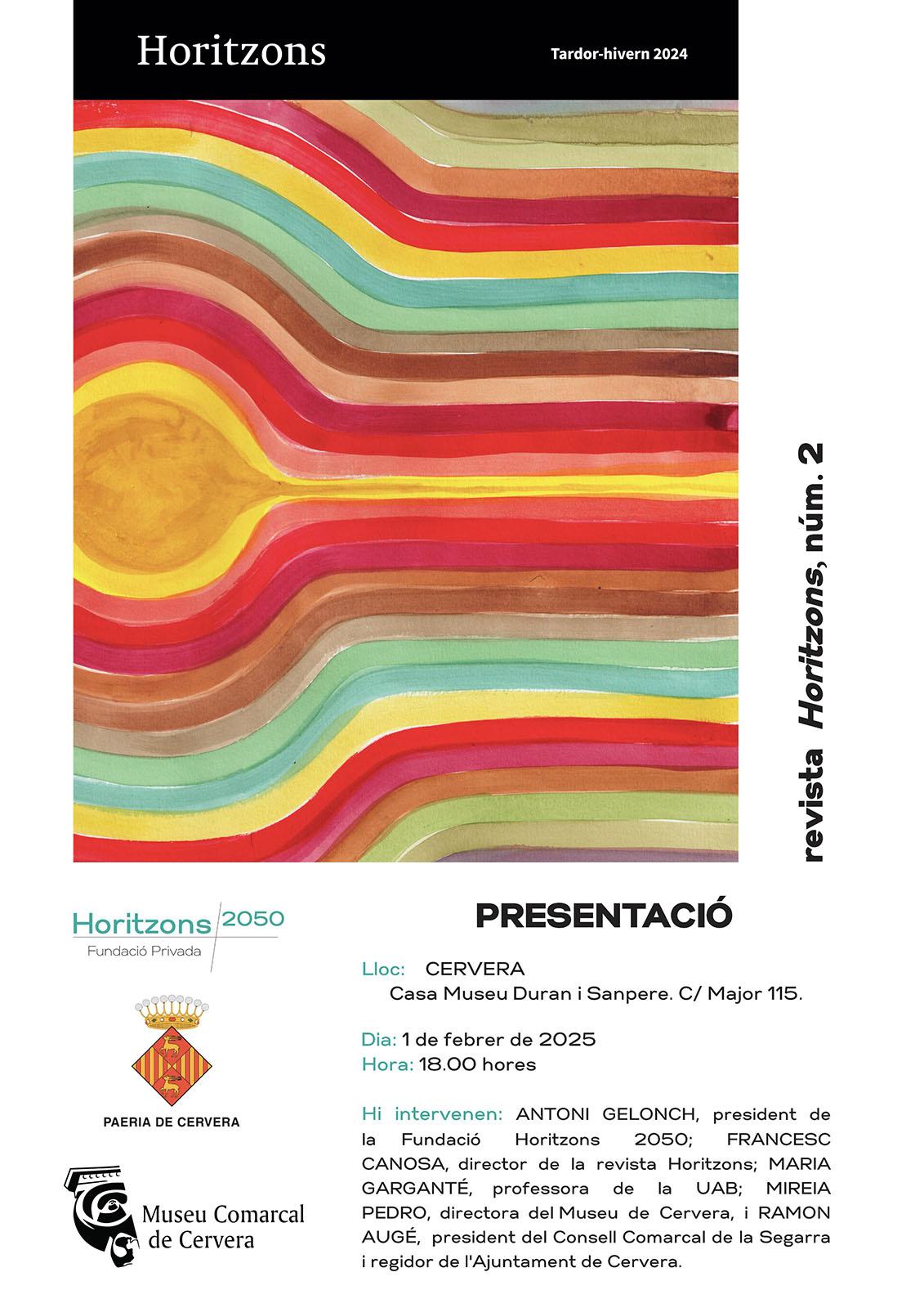 cartell Presentació  de la revista Horitzons 2n núm. 