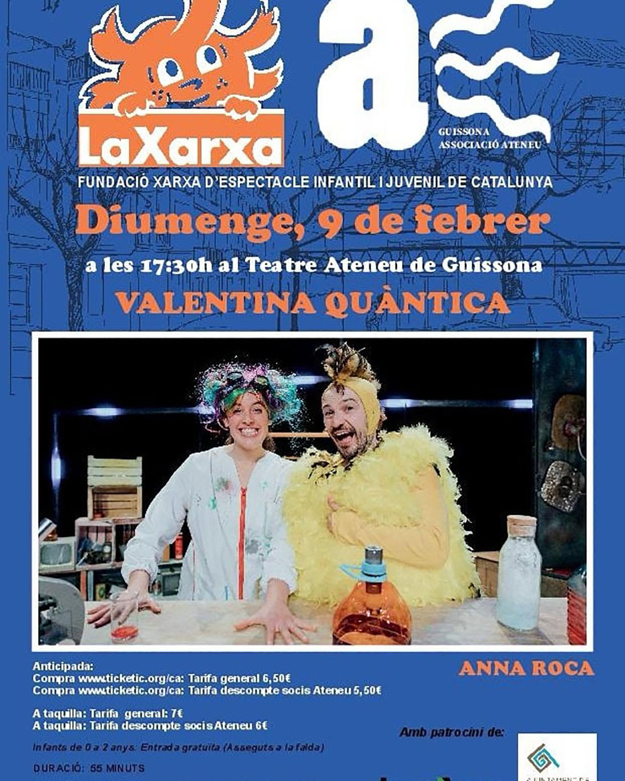 cartell Teatre familiar 'Valentina quàntica'