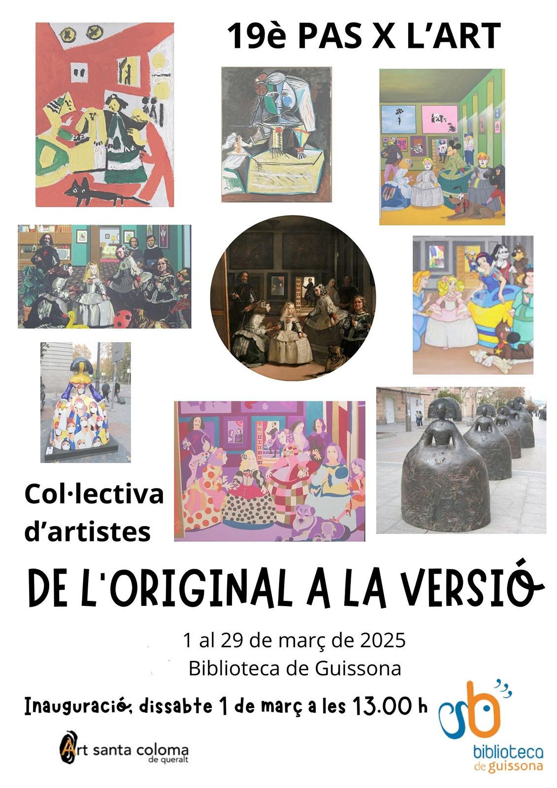 cartell Exposició col·lectiva 'De l'original a la versió'